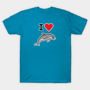 I Love Bottlenose Dolphins T-Shirt